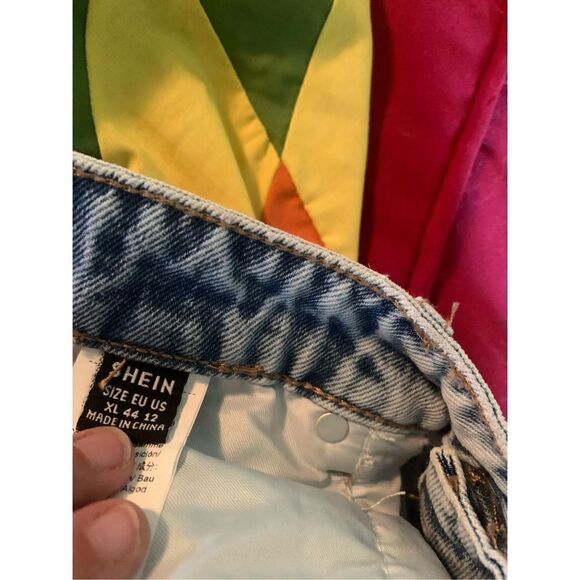 Shein Wide Leg Floral Jeans - Picture 3 of 10